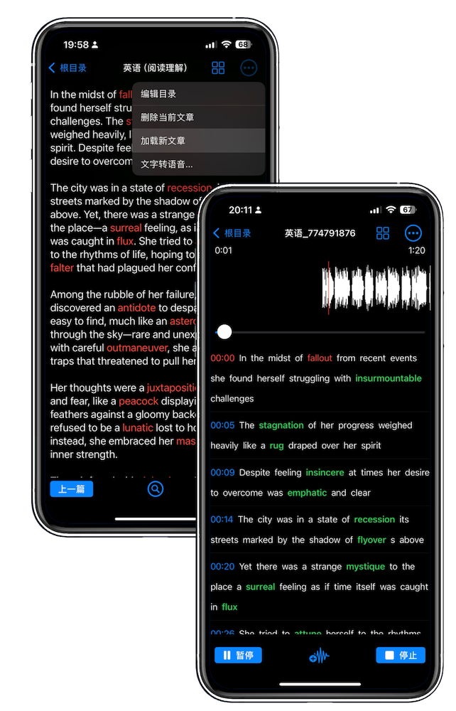 通过阅读和听力记忆单词
